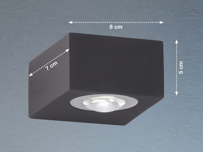 LED Außenwandleuchten 2er SET Schwarz mit Up and Down Licht - 8cm breit