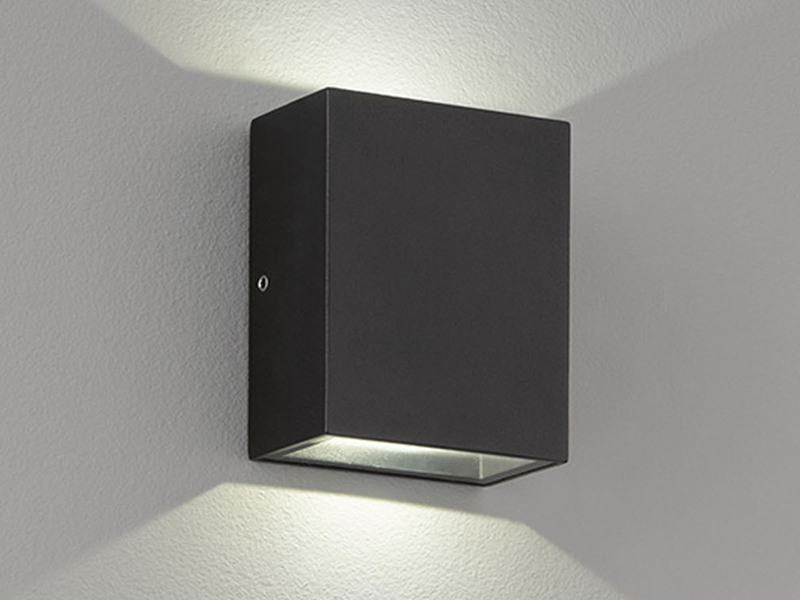 LED Außenwandleuchte DENVER Schwarz mit Up and Down Licht - 7cm breit