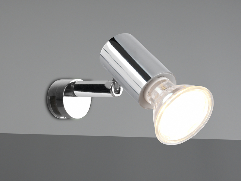 LED Badezimmerlampe dimmbar Chrom - Spiegelklemmleuchte mit schwenkbarem Spot