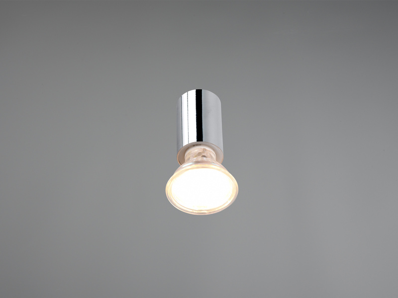 Bad Spiegelleuchte Spot Metall Chrom zum Klemmen max. 5mm, inkl. GU10 LED