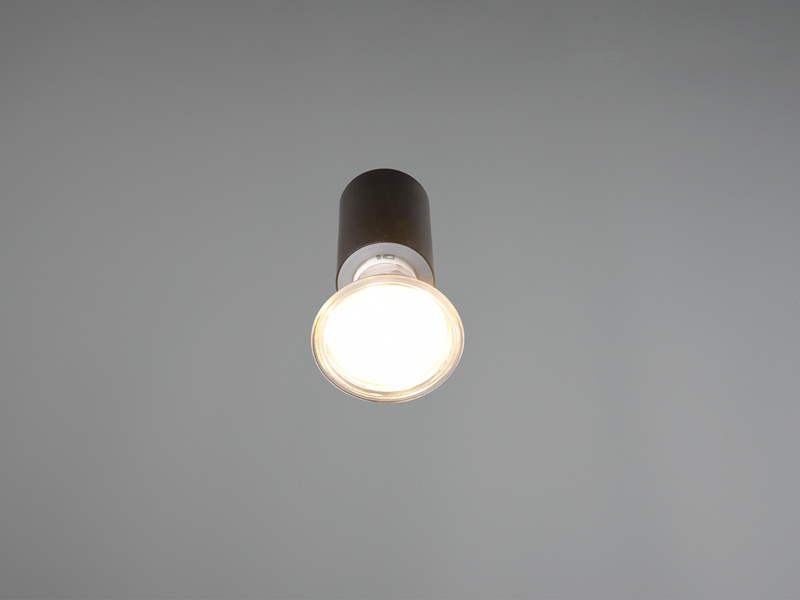 Bad Spiegelleuchte Spot Metall Schwarz zum Klemmen max. 5mm, inkl. GU10 LED