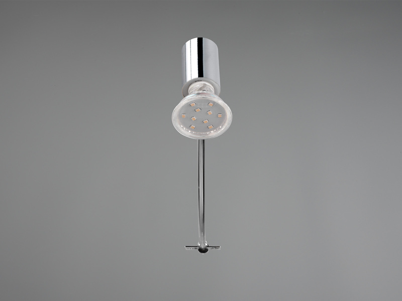 Badezimmerlampe GIADA in Chrom für Spiegelschrank mit schwenkbarem Spot