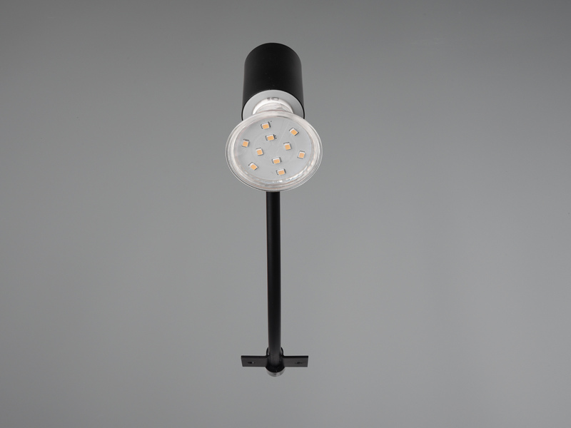 LED Badezimmerlampe in Schwarz für Spiegelschrank mit schwenkbarem Spot