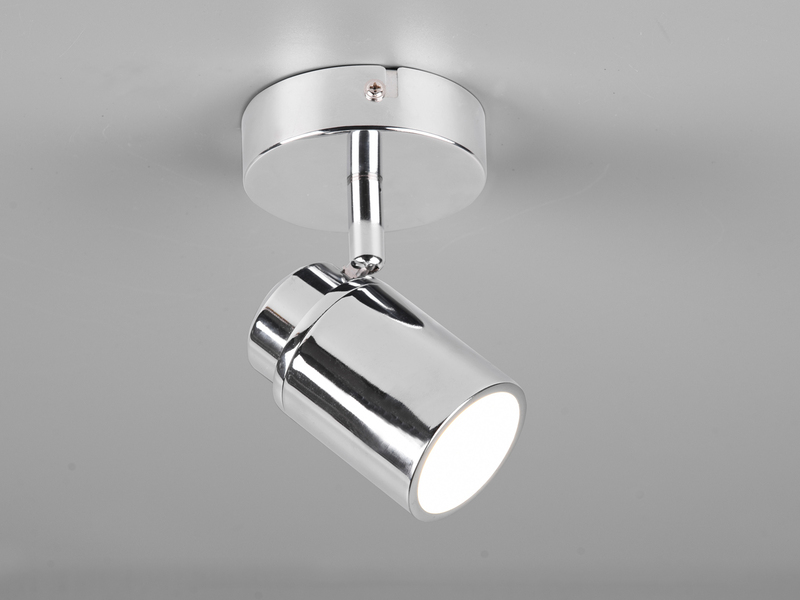 Wandstrahler Badezimmerlampe Silber Chrom, Tiefe 15,5cm inkl. GU10 LED