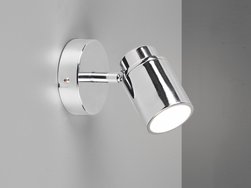 Wandstrahler Badezimmerlampe Silber Chrom, Tiefe 15,5cm inkl. GU10 LED