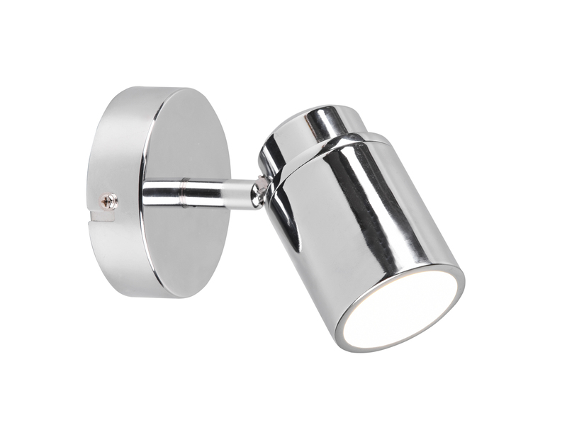 LED Wandstrahler Badezimmerlampe Silber Chrom, Breite 10,5cm