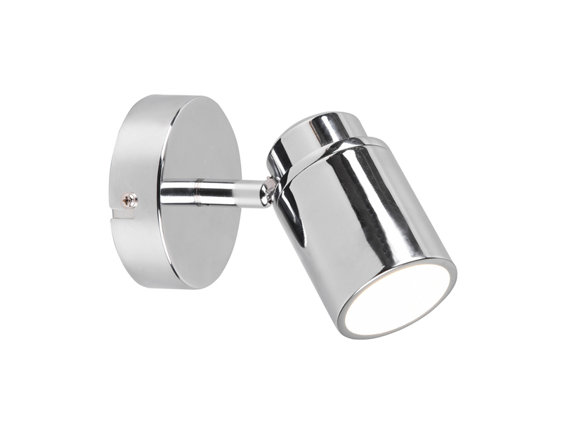 Wandstrahler Badezimmerlampe Silber Chrom, Tiefe 15,5cm inkl. GU10 LED