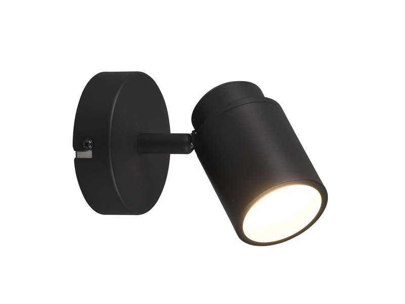 Wandstrahler Badezimmerlampe Schwarz, Tiefe 15,5cm inkl. GU10 LED