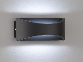 LED Außenwandleuchte RIO Schwarz mit Up and Down Licht - 22,5cm breit