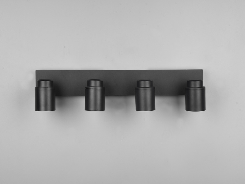 LED Deckenstrahler Badezimmerlampe Schwarz 4-flammig, Breite 52cm
