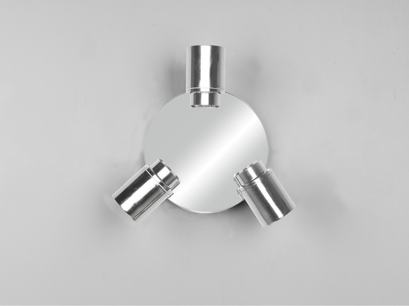 LED Badezimmerlampe Deckenstrahler 3 flammig rund schwenkbar Chrom