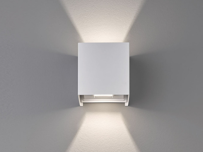 LED Updown Wandleuchte WALL Weiß für Innen & Außen - 10cm breit