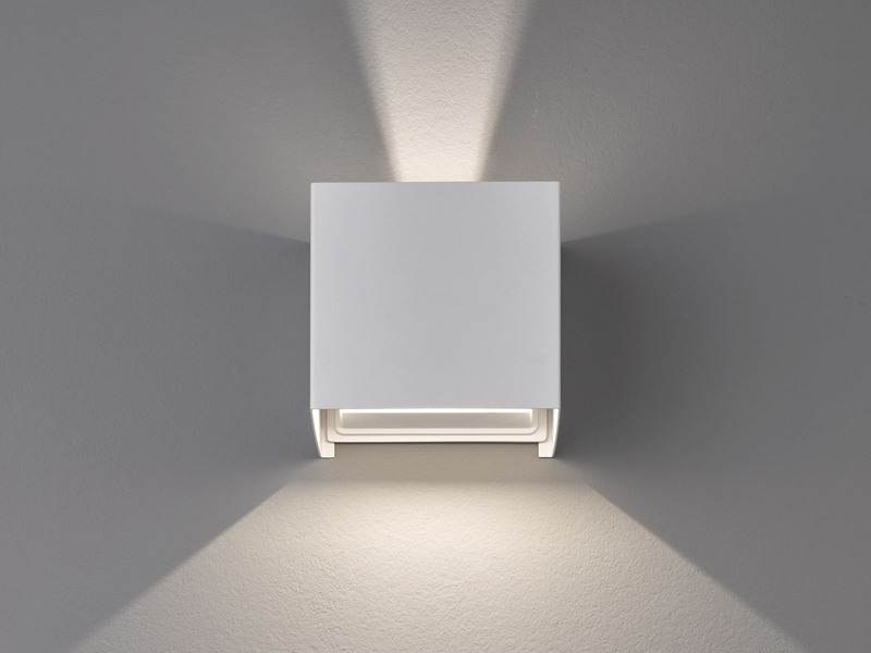 LED Updown Wandleuchte WALL Weiß für Innen & Außen - 10cm breit