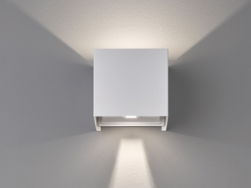 LED Updown Wandleuchte WALL Weiß für Innen & Außen - 10cm breit