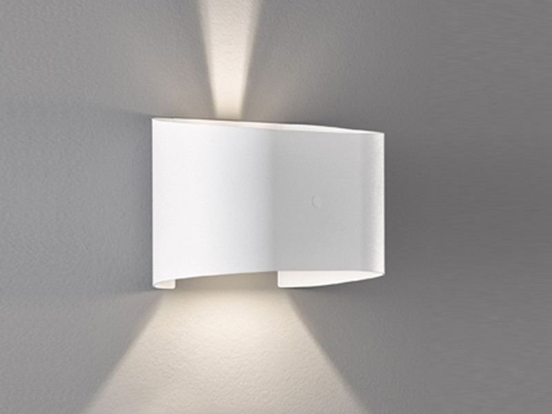 LED Updown Wandleuchte WALL Weiß für Innen & Außen - 18cm breit