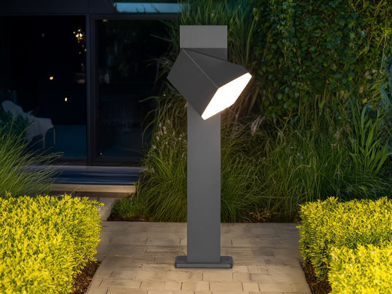 Schwenkbare LED Außen Wegeleuchte AVON Höhe 50cm, Anthrazit