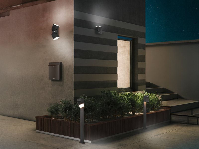 Schwenkbare LED Außen Wegeleuchte AVON Höhe 50cm, Anthrazit