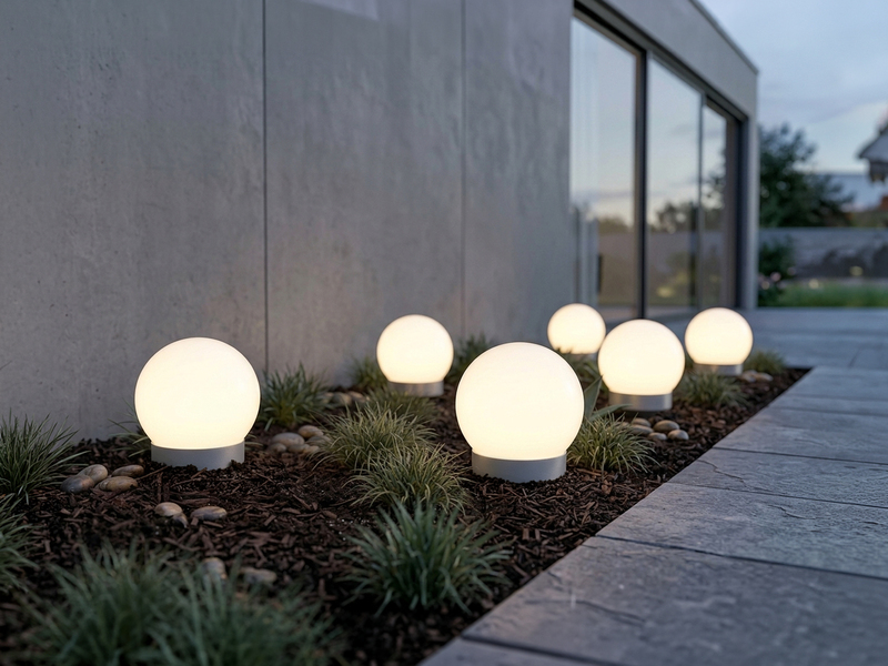 LED Solarkugeln Garten - 6er SET, Leuchtkugel Ø 10cm mit Erdspieß