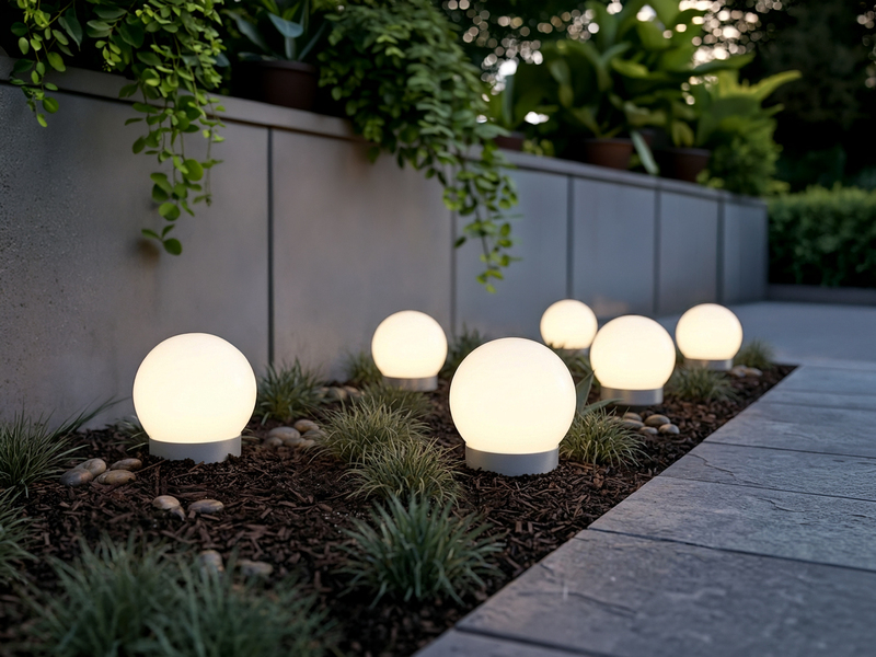 LED Solarkugeln Garten - 6er SET, Leuchtkugel Ø 10cm mit Erdspieß