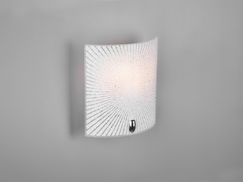 Flache LED Wandleuchte mit Glas Lampenschirm weiß, 20 x 22cm