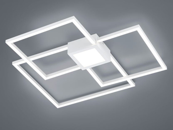 Große LED Deckenleuchte HYDRA dimmbar & extra flach, Weiß 65 x 65cm