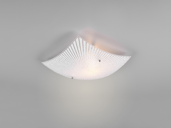 Flache LED Deckenleuchte mit Glas Lampenschirm weiß, 30 x 30cm