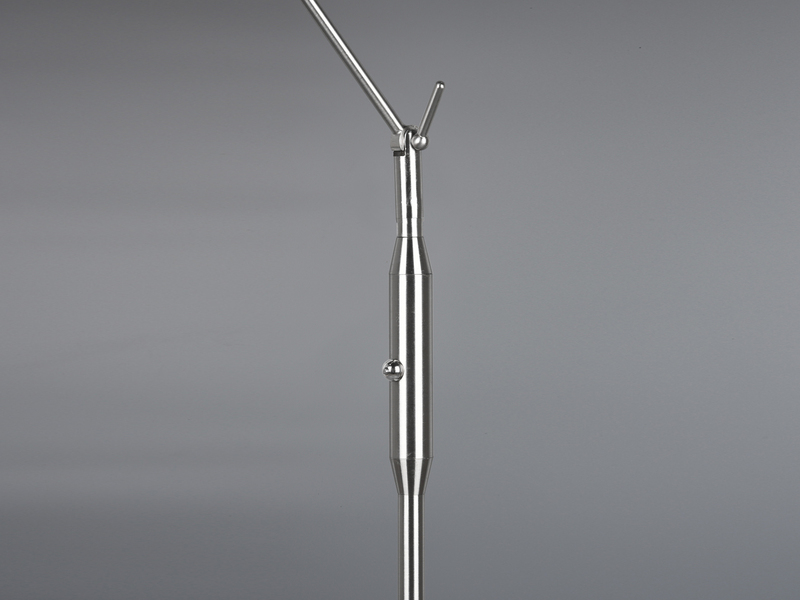 Dimmbare LED Stehleuchte FRANKLIN schwenkbar, Höhe 133cm, Silber