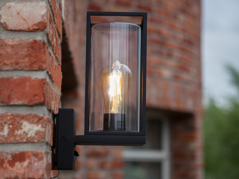 LED Außenwandleuchte Laterne mit Bewegungsmelder, Höhe 31,3 cm