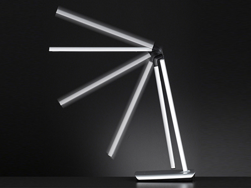 LED Schreibtischlampe BRIGHT Silber dimmbar & Tageslicht, Höhe 79cm