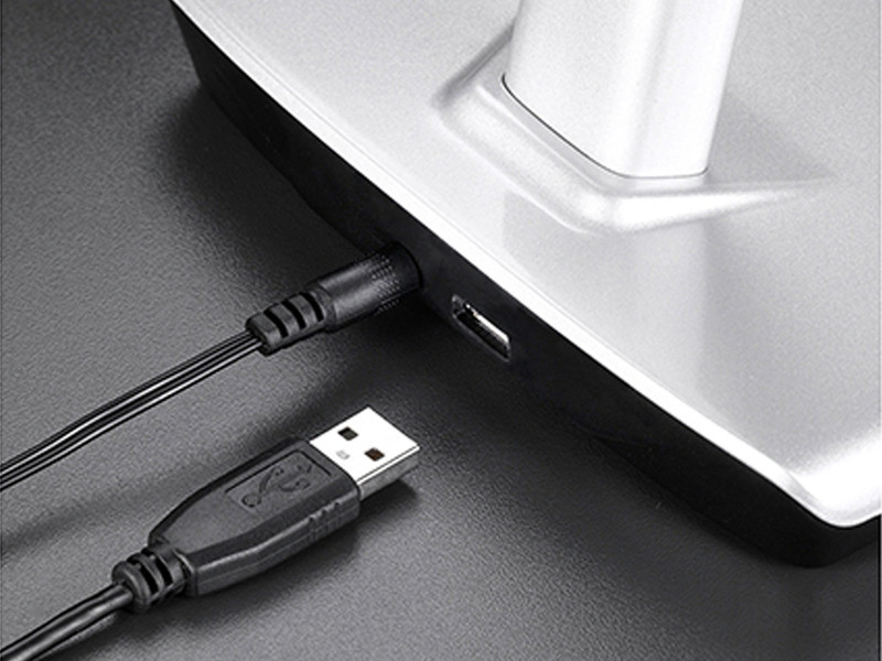 LED Schreibtischlampe BRIGHT Grau dimmbar & Tageslicht, Höhe 79cm