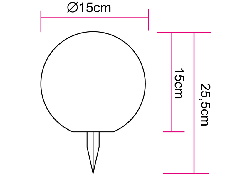 LED Solarkugeln 2er SET Ø 15cm & 19,5cm, Glasschirm mit Erdspieß