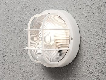 LED Kellerleuchte für Wand-& Deckenmontage Ø18,5cm, Weiß