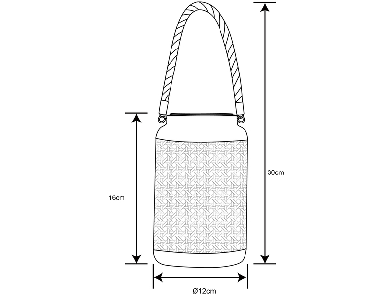 Solarlaternen 2er SET Metall Rattanoptik, hängend oder stehend, Höhe 30cm