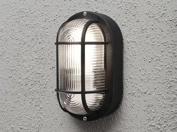 LED Kellerleuchte für Wand-& Deckenmontage Schwarz, Höhe 20cm