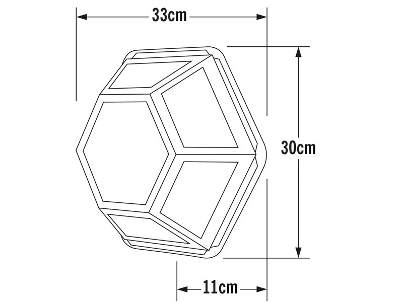 LED Außenwandleuchte Landhausstil, Stahl galvanisiert, Höhe 30cm