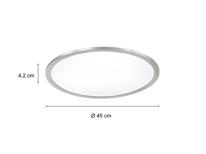 LED Deckenleuchte PHOENIX extrem flach & rund, dimmbar, Ø 45cm