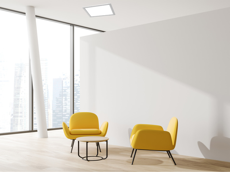 Kleine LED Deckenleuchte PHOENIX extrem flach dimmbar, Quadrat 30cm