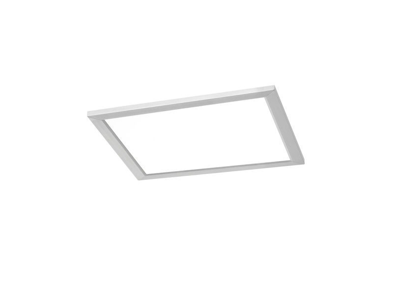 LED Deckenleuchte PHOENIX Silber / Weiß dimmbar - extra flach 30 x 30cm