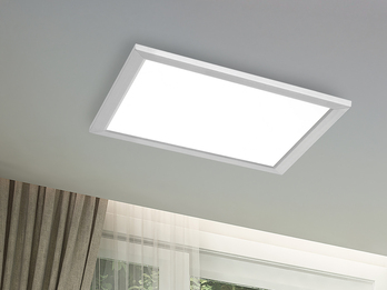 Kleine LED Deckenleuchte PHOENIX extrem flach quadratisch, dimmbar, 30cm