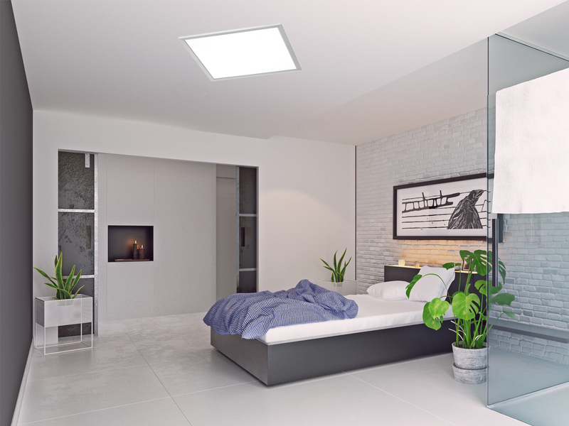 LED Deckenleuchte PHOENIX extrem flach quadratisch, 45cm