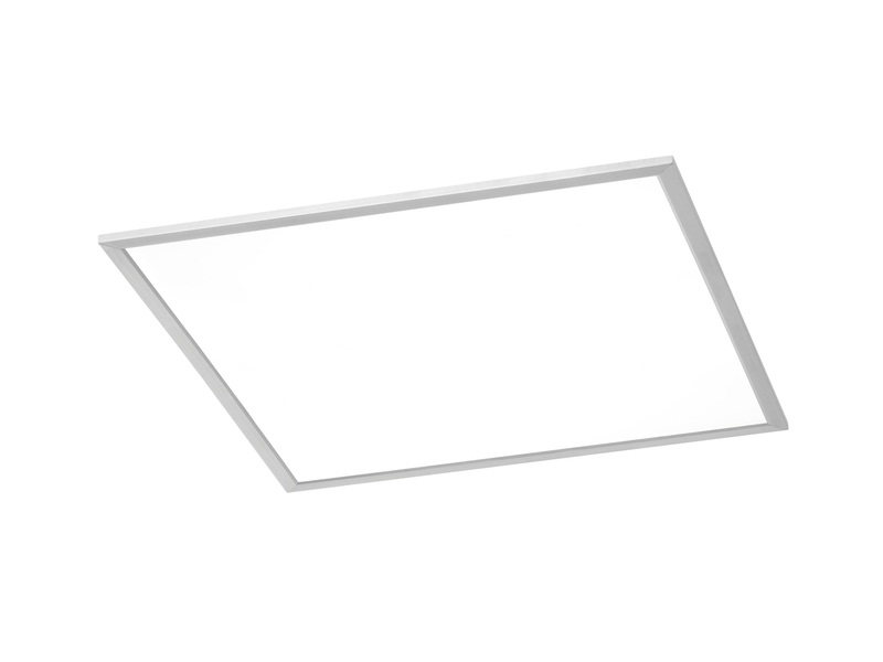 LED Deckenleuchte PHOENIX Silber / Weiß dimmbar - extra flach 62 x 62cm