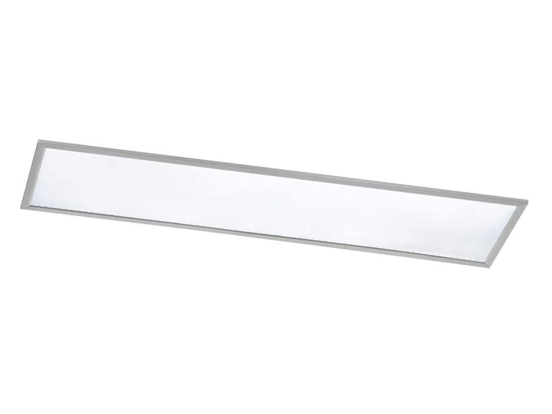 LED Deckenleuchte PHOENIX Silber / Weiß dimmbar - extra flach 30 x 120cm