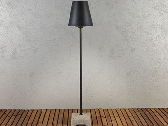 Klassische LED Außenstehleuchte aus Aluminium, Höhe 130cm, Schwarz