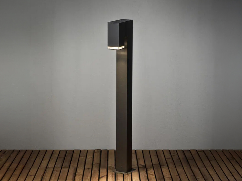 Moderne Pollerleuchte POLLUX in Schwarz, Höhe 100cm