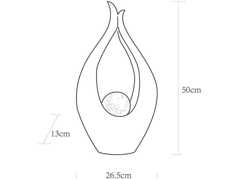 2er SET LED Solarleuchten mit Crackleglas Kugel, groß Bronze & klein Steinoptik