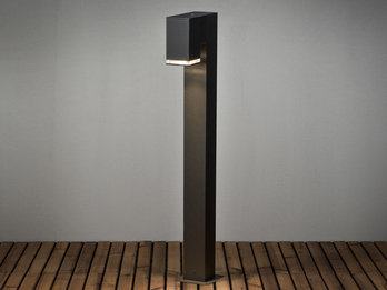 Moderne LED Pollerleuchte aus Aluminium, Höhe 100cm, Schwarz