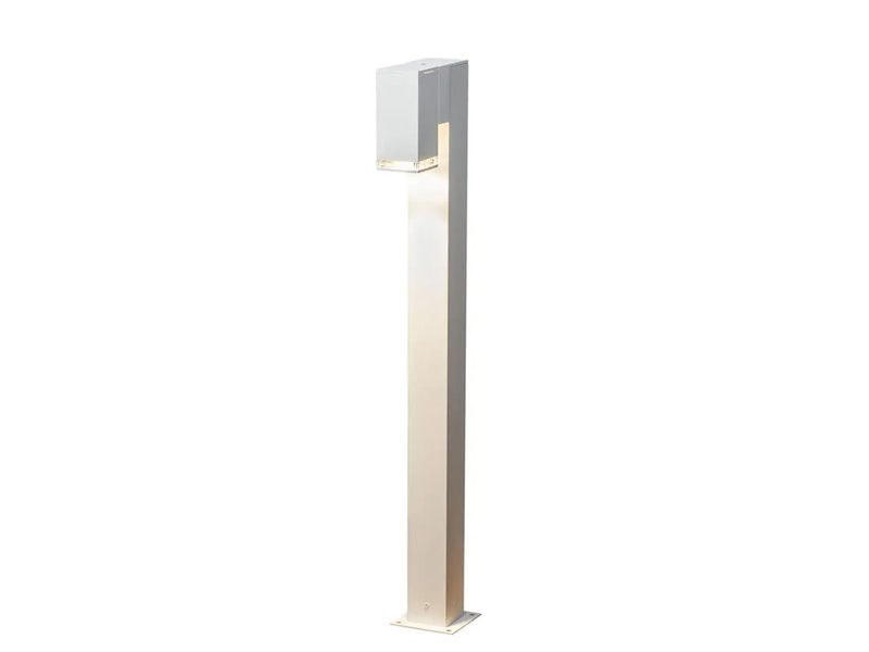 Moderne LED Pollerleuchte aus Aluminium, Höhe 100cm, Weiß