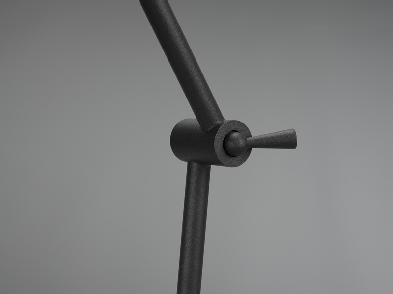 Schreibtischlampe ENZO Metallschirm in Schwarz Gelenkarm Höhe 50cm