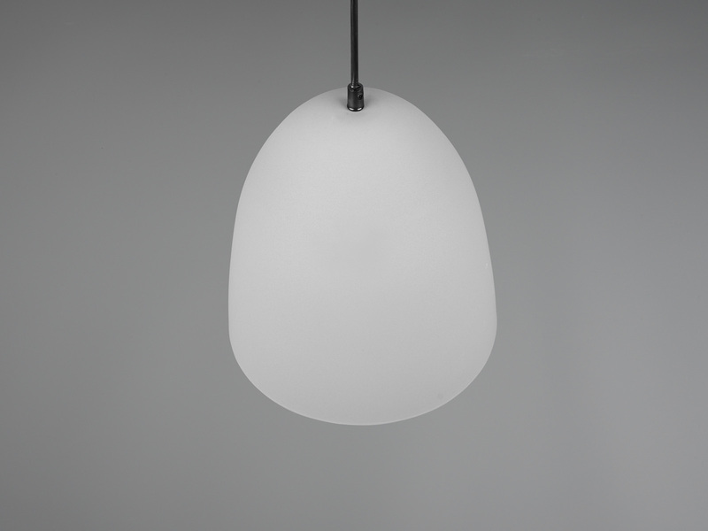 LED Pendelleuchte einflammig, Metall Grau, rund Ø 25cm