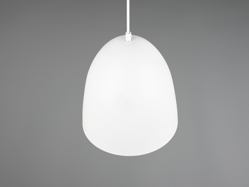 LED Pendelleuchte einflammig, Metall Weiß, rund Ø 25cm